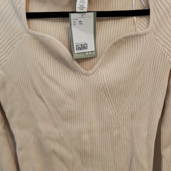 H&M Cream Ribbed Knit Sweater - Picture 5 of 7